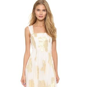 DVF gold Lillie maxi dress / gown